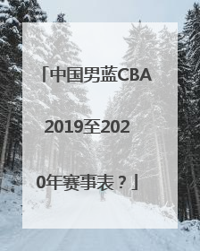 中国男蓝CBA2019至2020年赛事表？