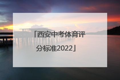 西安中考体育评分标准2022