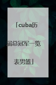 cuba历届总冠军一览表男篮