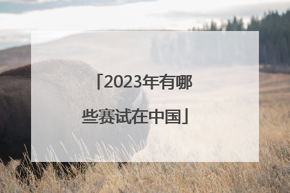 2023年有哪些赛试在中国